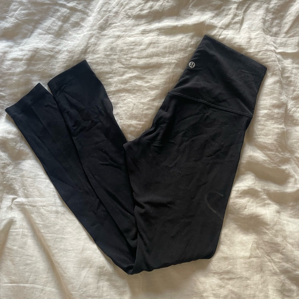 lululemon athletica Black Performance Leggings with Waist Tag